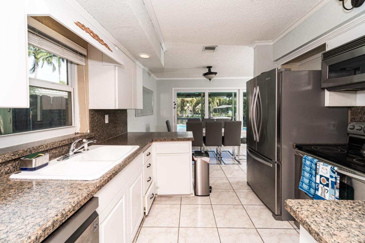 Central Waterfront Villa Salt Wtr Pool Near Beach Fort Lauderdale Esterno foto
