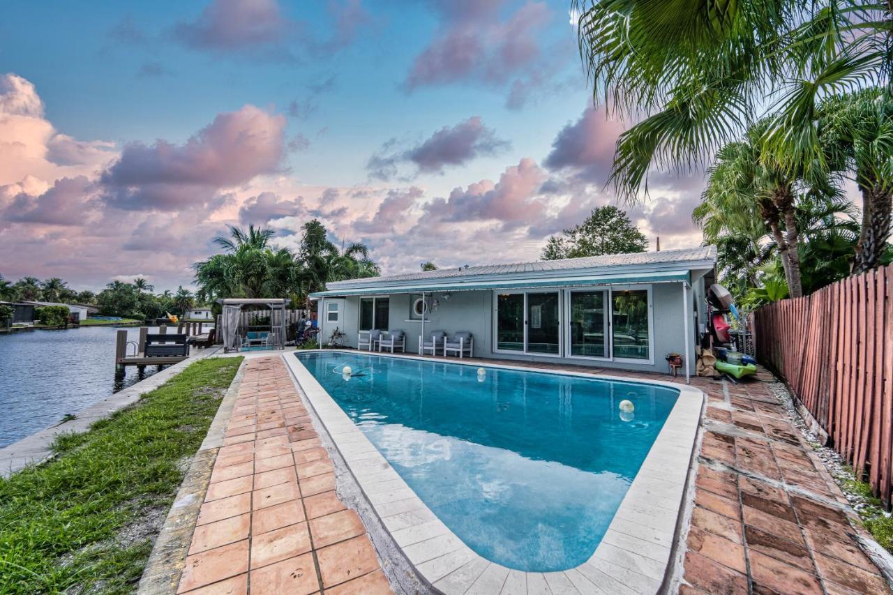 Central Waterfront Villa Salt Wtr Pool Near Beach Fort Lauderdale Esterno foto